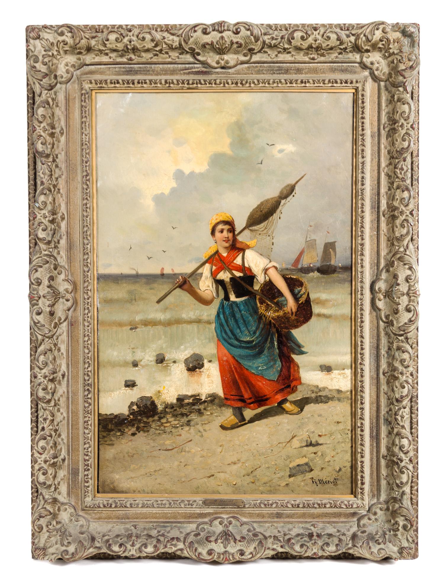 R. Meriot, (French, 19th Century), Good Catch