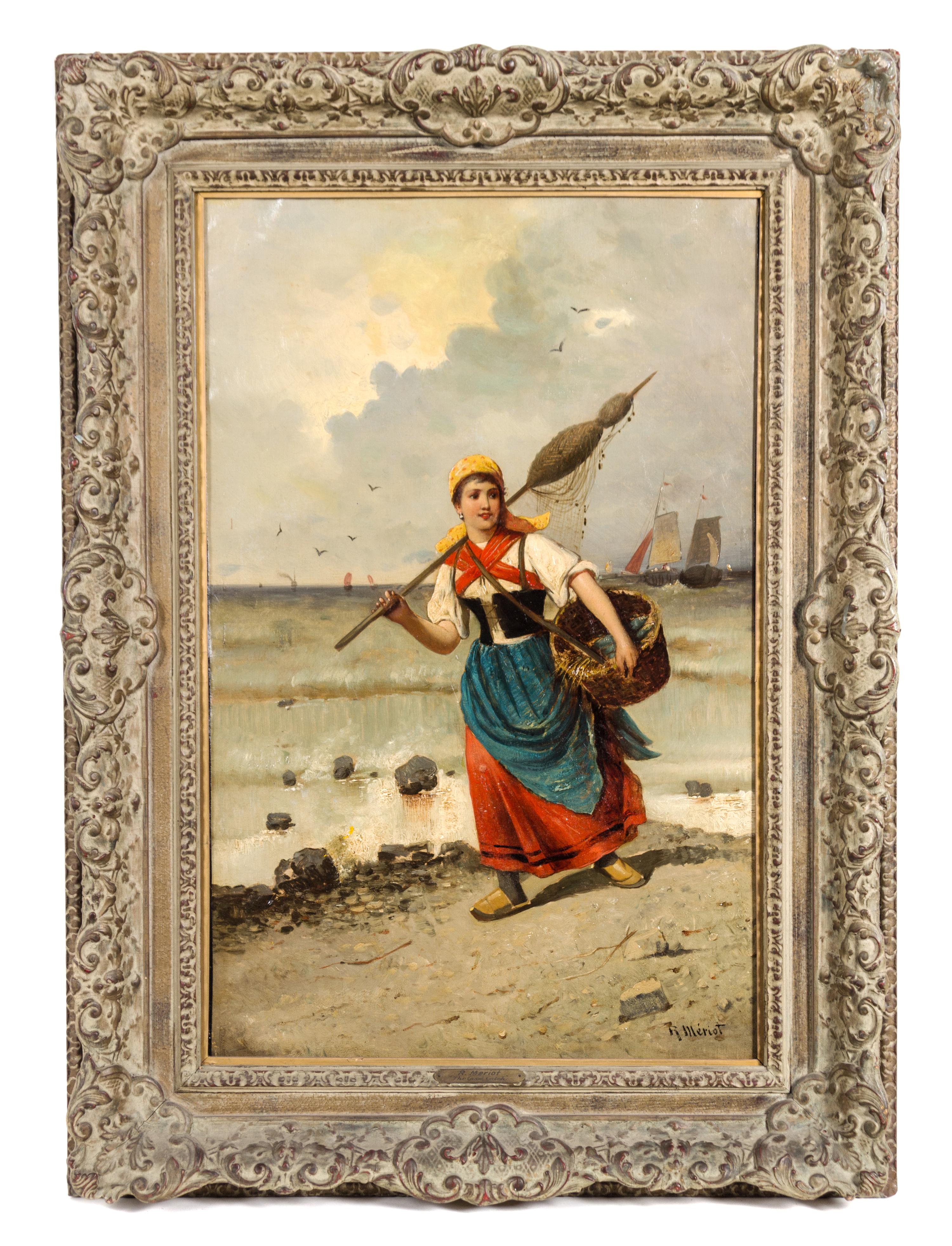 R. Meriot, (French, 19th Century), Good Catch
