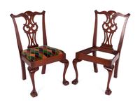 A Set of Four George II Style Mahogany Dining Chairs — 19TH CENTURY