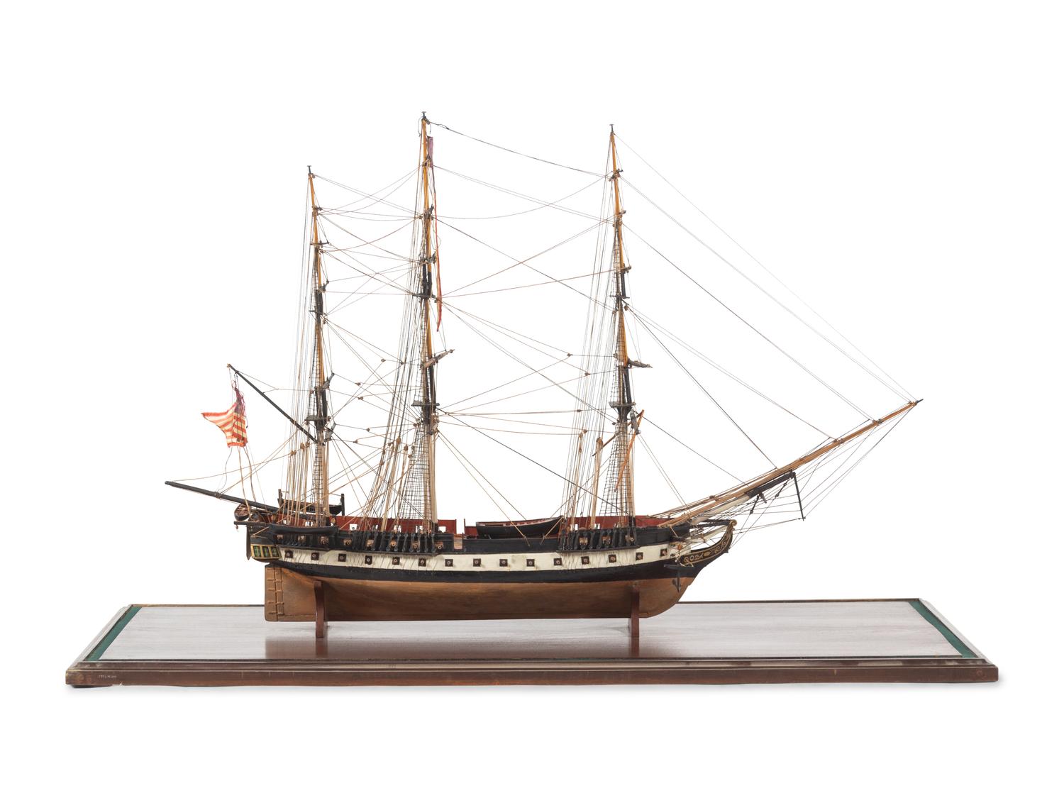 A Cased French Model of the U.S.S. Constitution