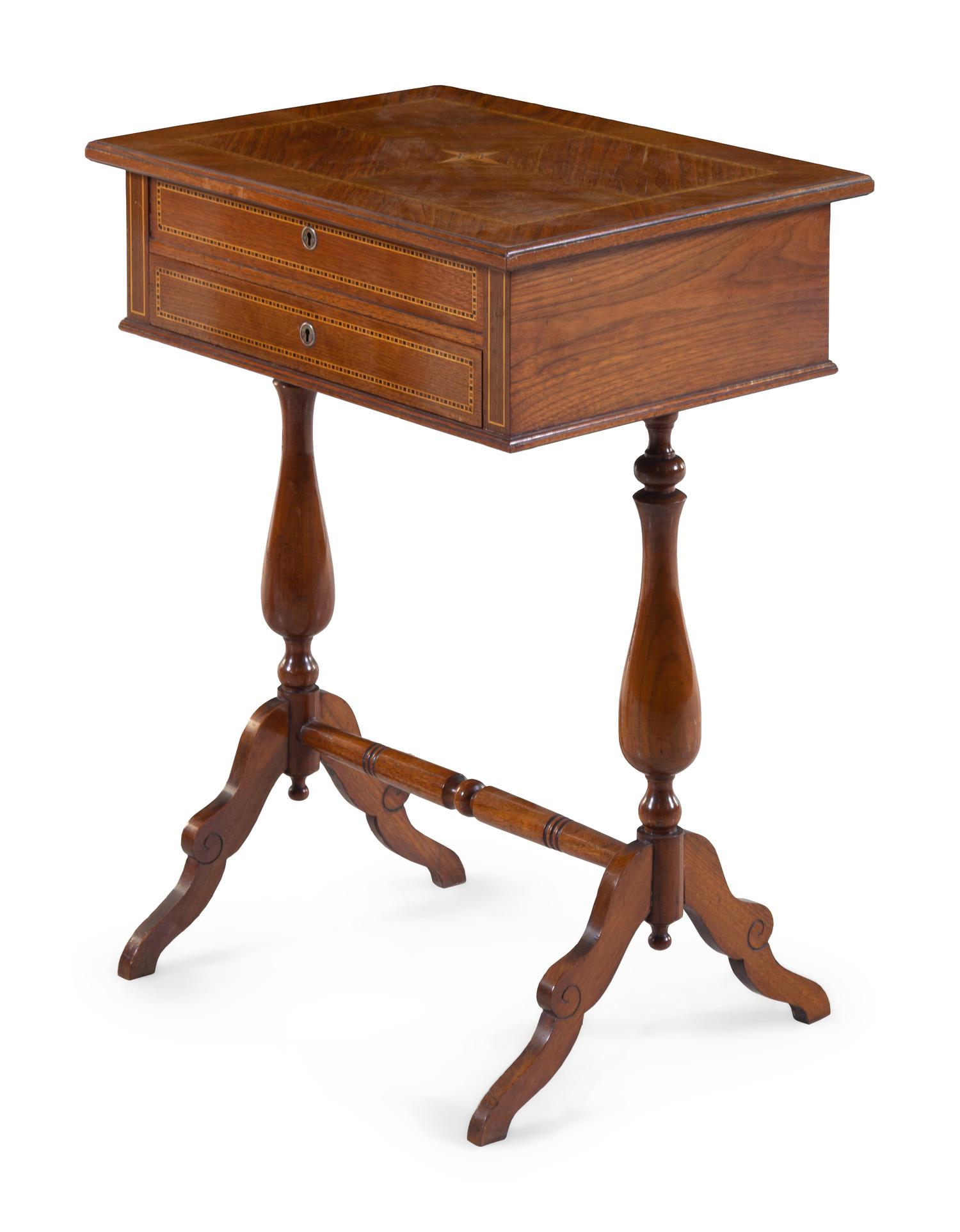 A Continental Inlaid Work Table