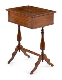 A Continental Inlaid Work Table