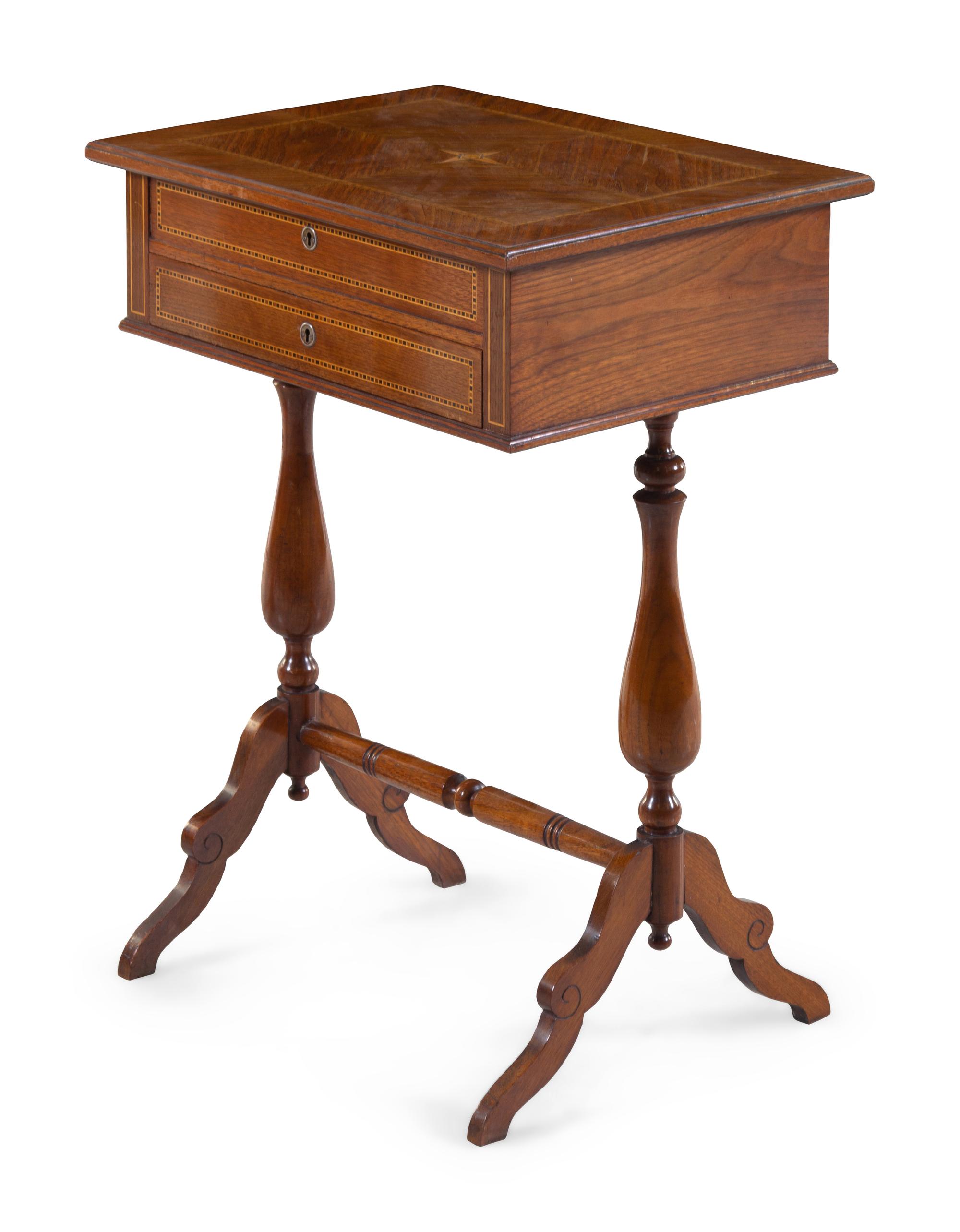 A Continental Inlaid Work Table