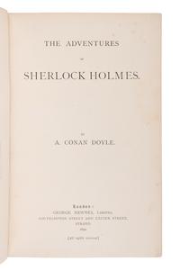 DOYLE, Arthur Conan (1859-1930). The Adventures of Sherlock Holmes . London: George Newnes, 1892.
