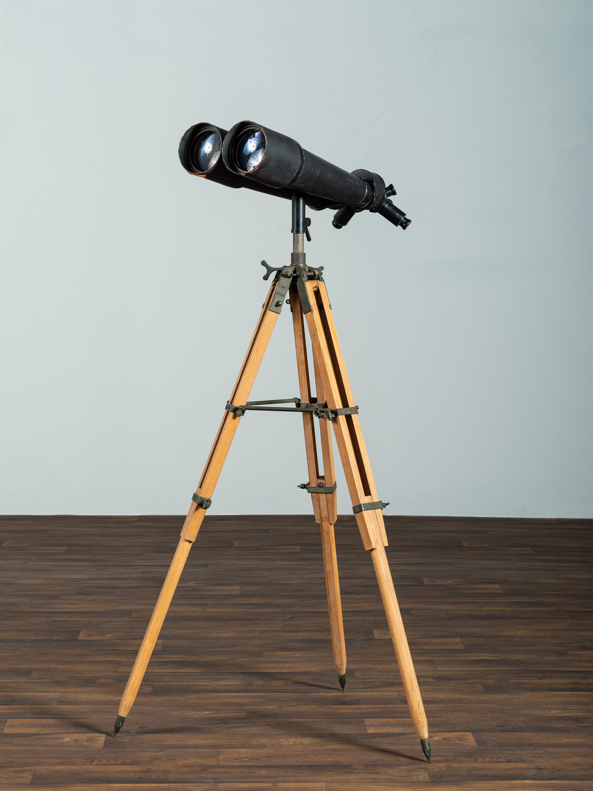 A Pair of Carl Zeiss "Asembi" Turret Binoculars with Tripod Stand