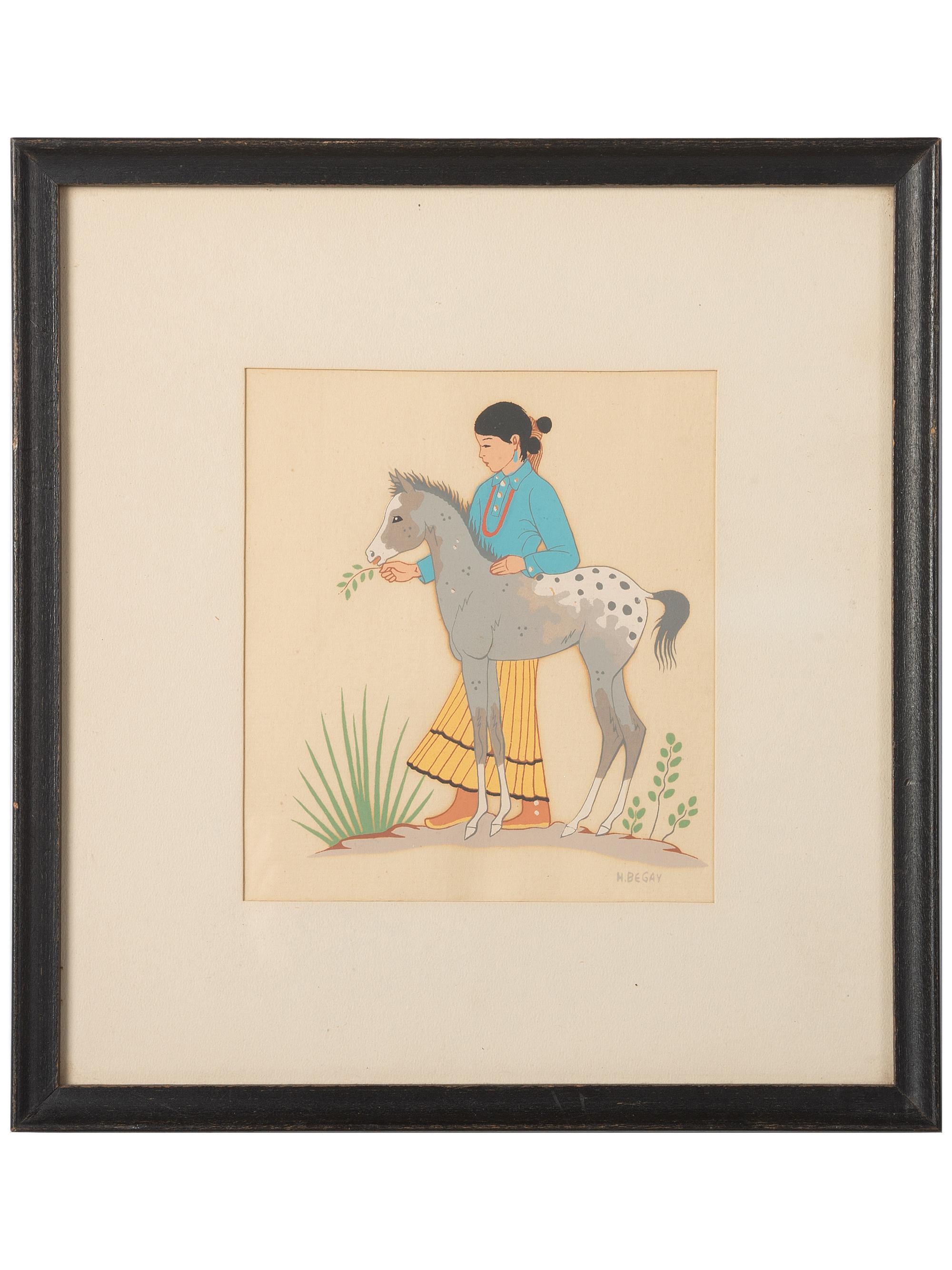 Harrison Begay (Diné, 1917-2012) Various Prints and Gouaches on Paper