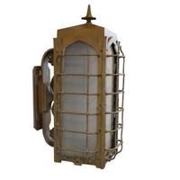 A Pair of Bronze Exterior Wall Sconces 11" W x 14.5" D x 25" H — United States, Circa 1940