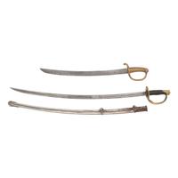Two Swords: Unmarked Model 1860 Light Cavalry Saber & Continental Briquet