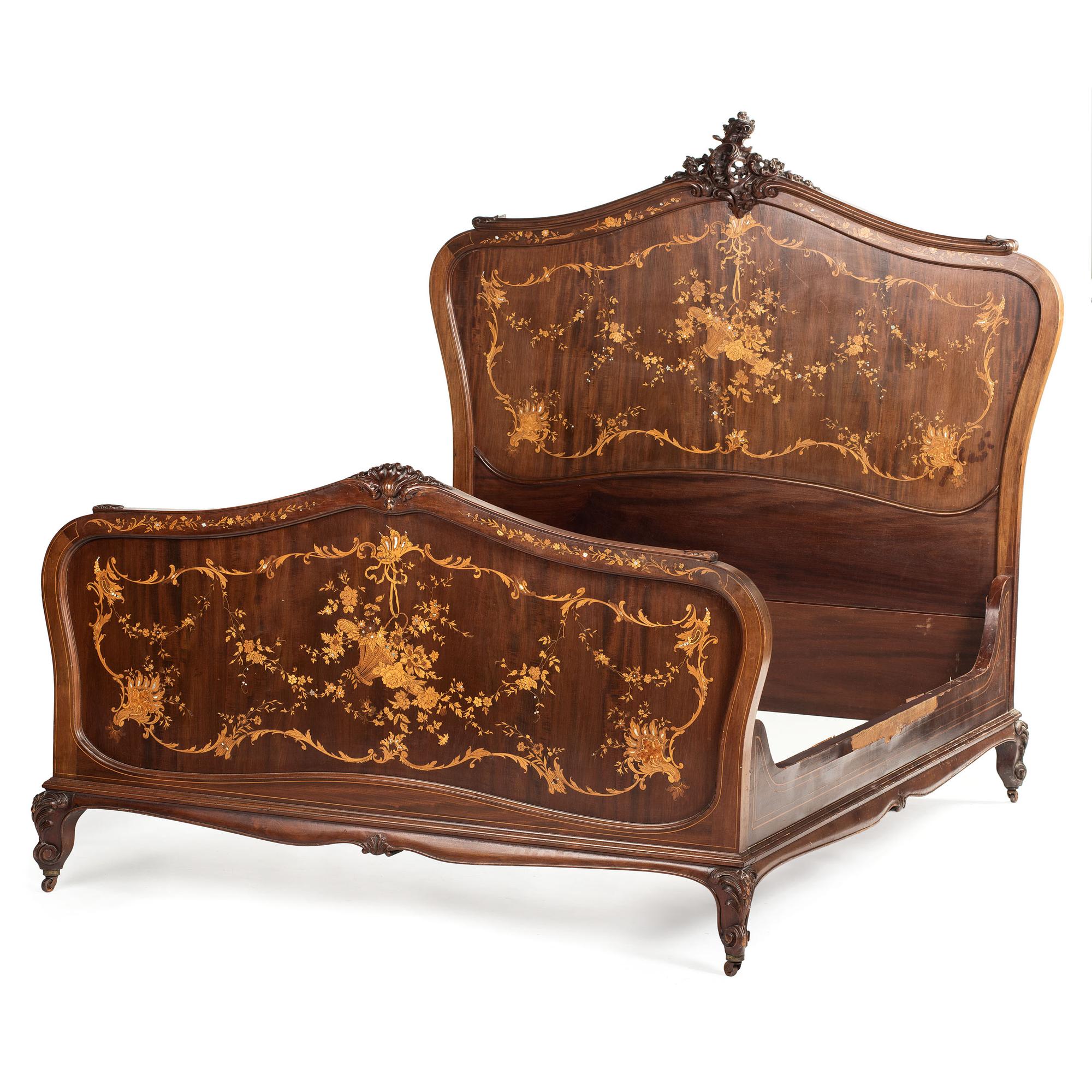 An Aesthetic Movement Mahogany, Inlay and Mother of Pearl Bedroom Set from Katherine Graham's Estate