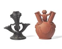 Two Wedgwood Figural Ceramic Bud Vases