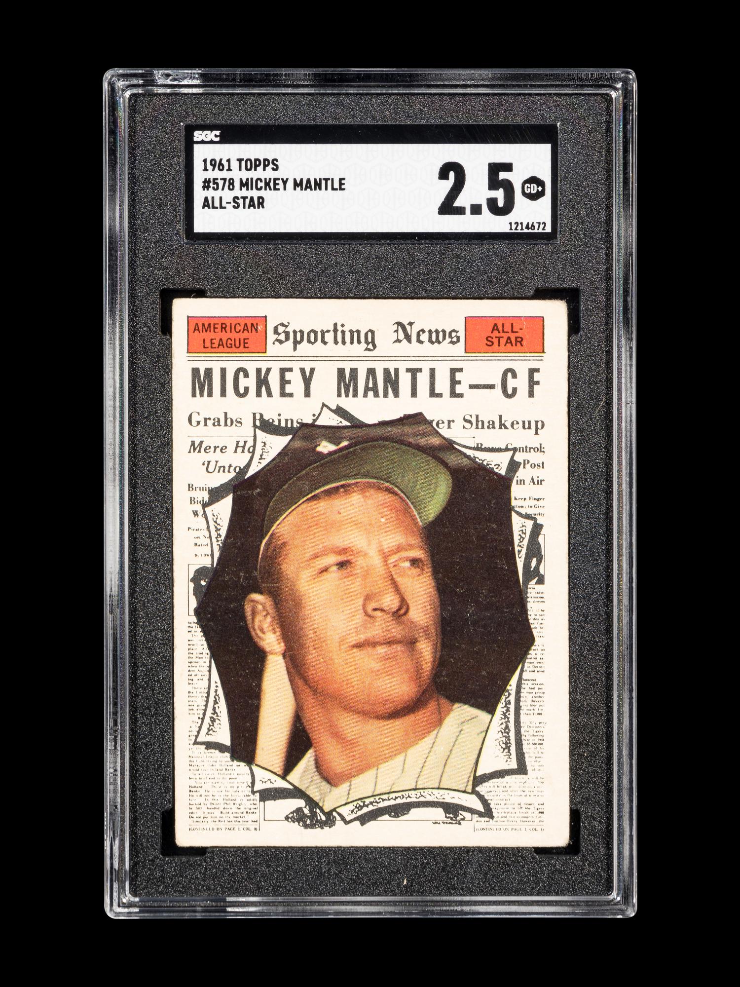 A Group of Three Graded 1961 Topps Mickey Mantle Baseball Cards