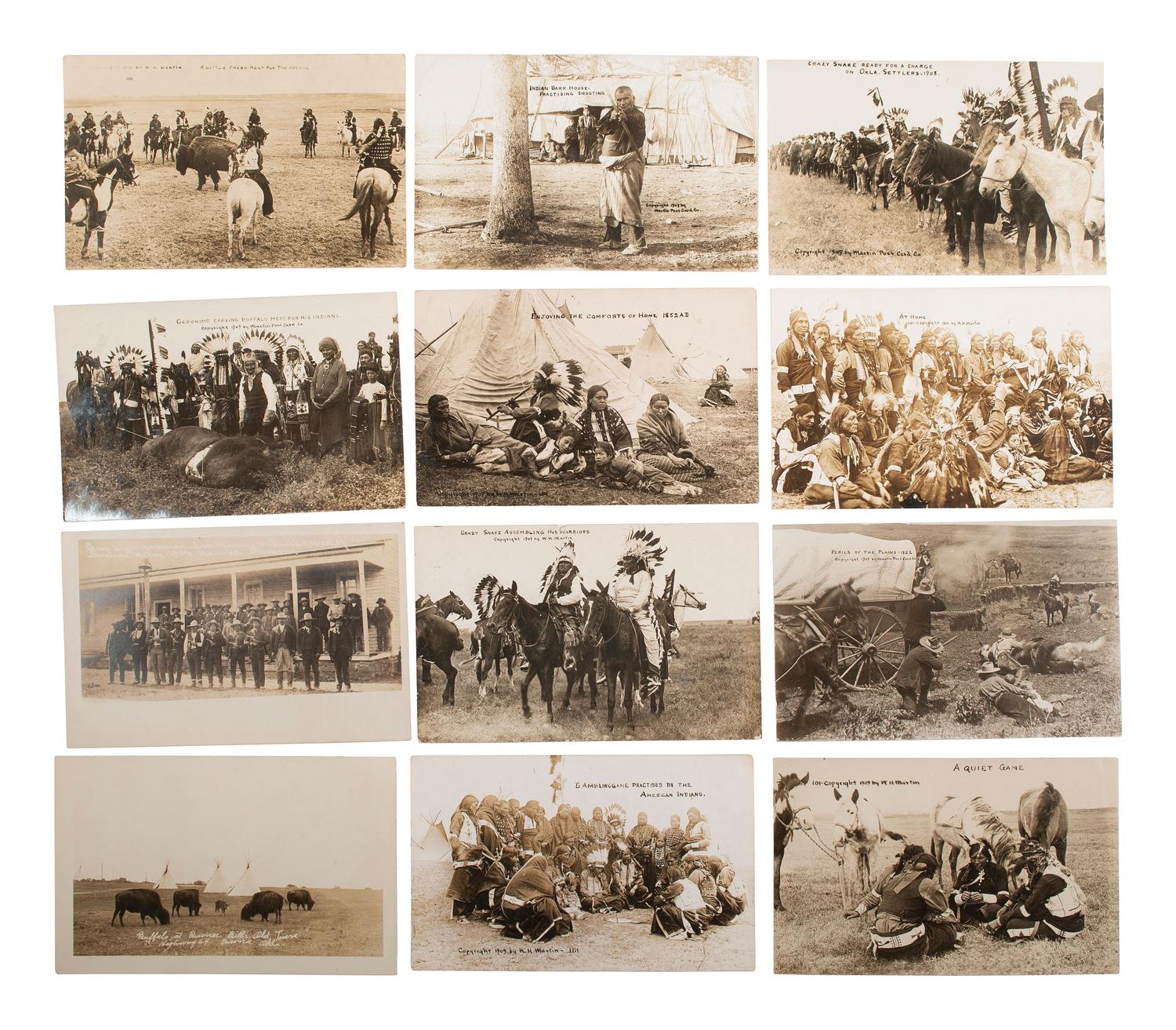 [NATIVE AMERICANS]. A group of 39 RPPCs of Native American subjects, incl. Geronimo.
