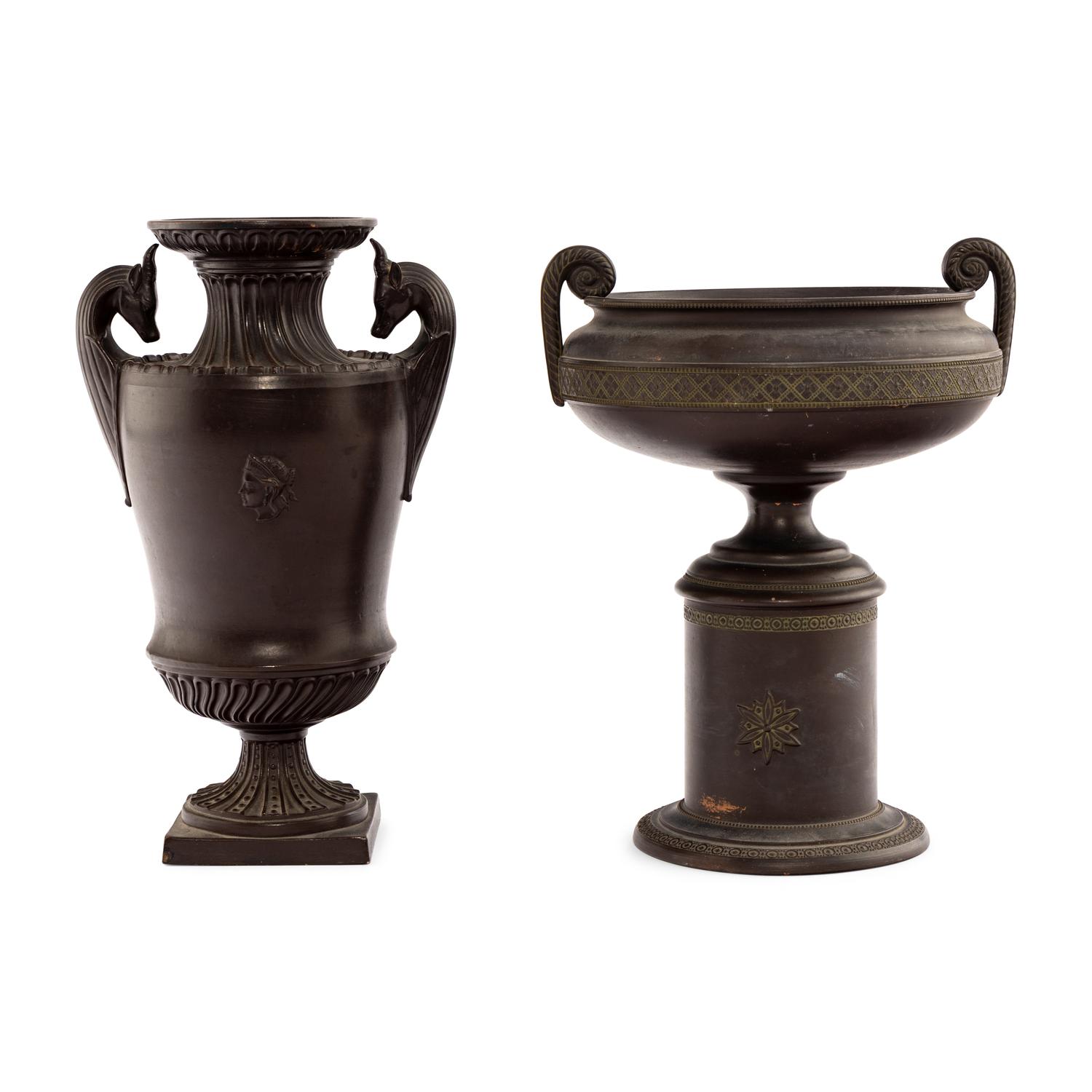 Two Grand Tour Style Terracotta Urns