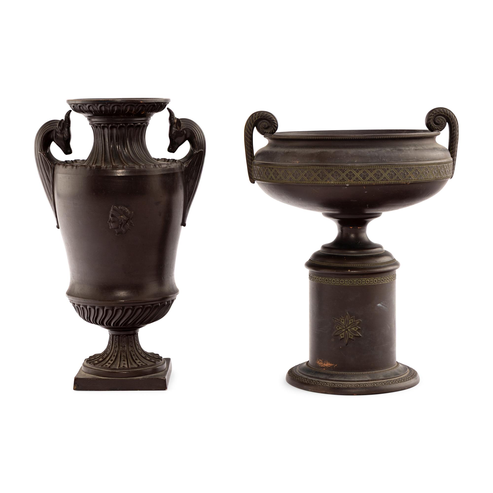 Two Grand Tour Style Terracotta Urns