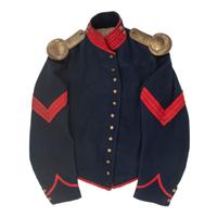 US Pattern 1858 Mounted Artillery Jacket with Sergeant's Chevrons and Brass Epaulets.