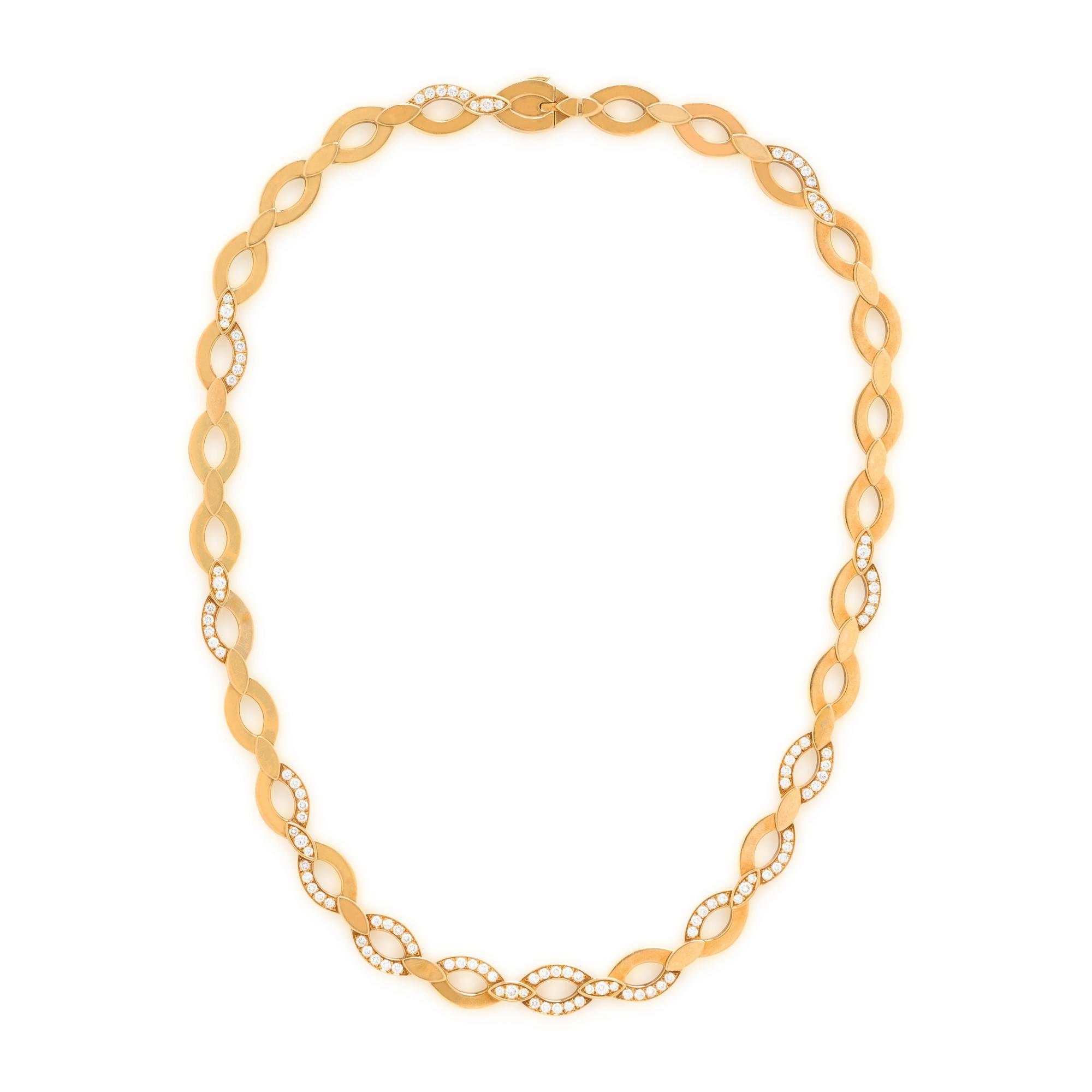 Cartier, Yellow Gold and Diamond Necklace