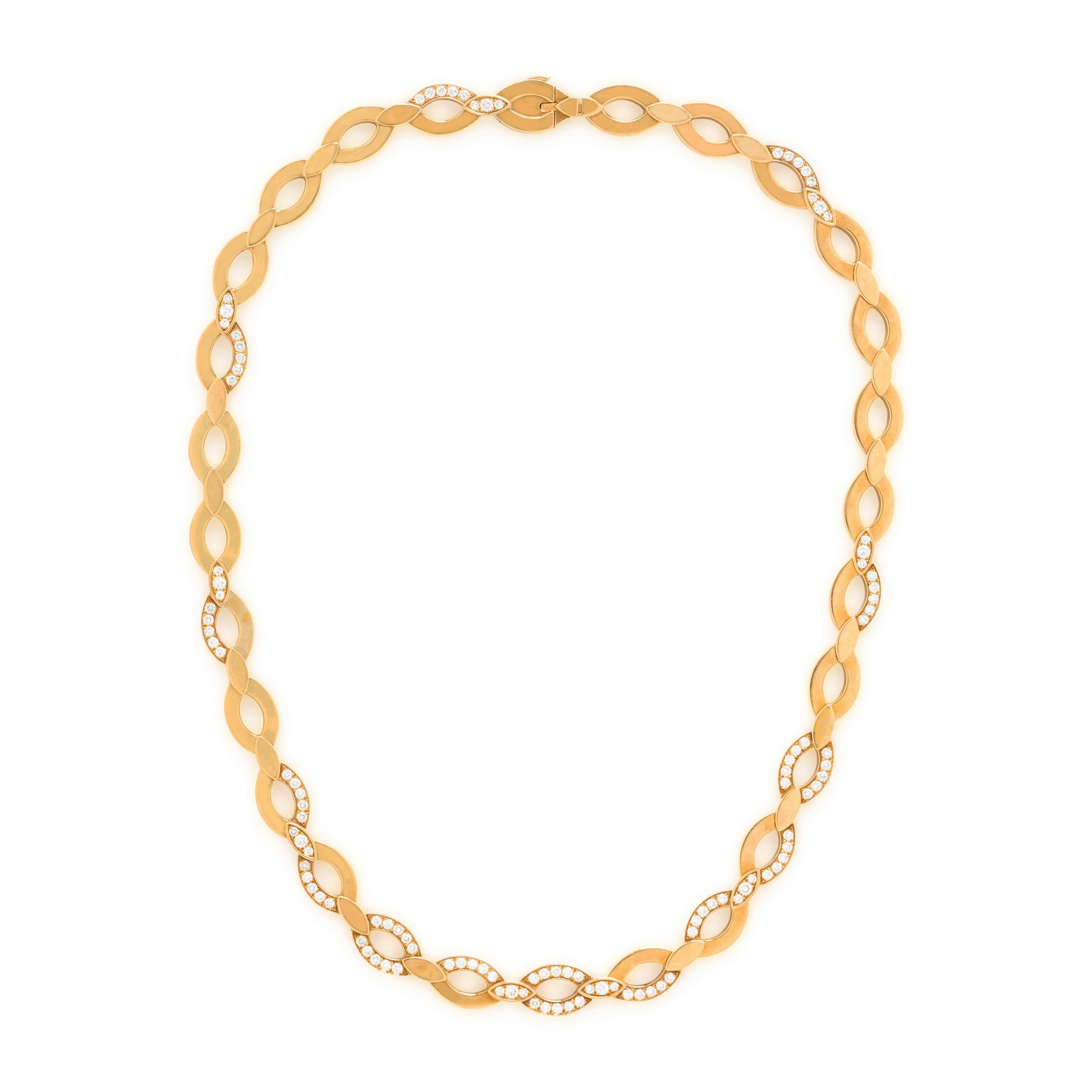 Cartier, Yellow Gold and Diamond Necklace