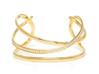 An 18 Karat Yellow Gold and Diamond Cuff Bracelet, Angela Cummings for Tiffany & Co., Circa 1980, 25.25 dwts.