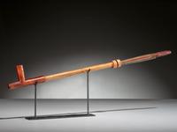 Dakota Painted Pipe Stem, with Catlinite Mouthpiece and Bowl