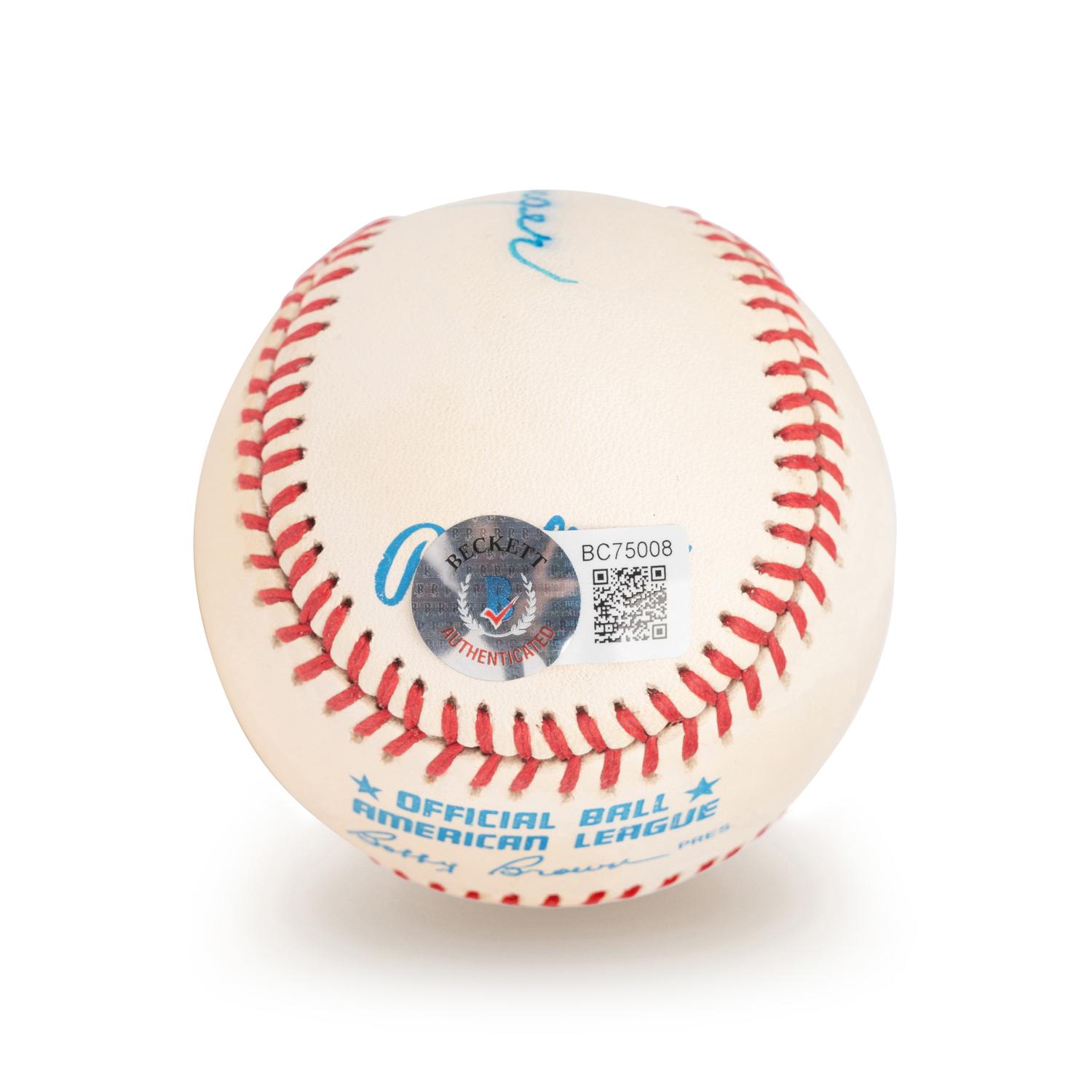 A Charlie Gehrigner Signed Autograph Baseball (Beckett Authentication Services BAS Certified),