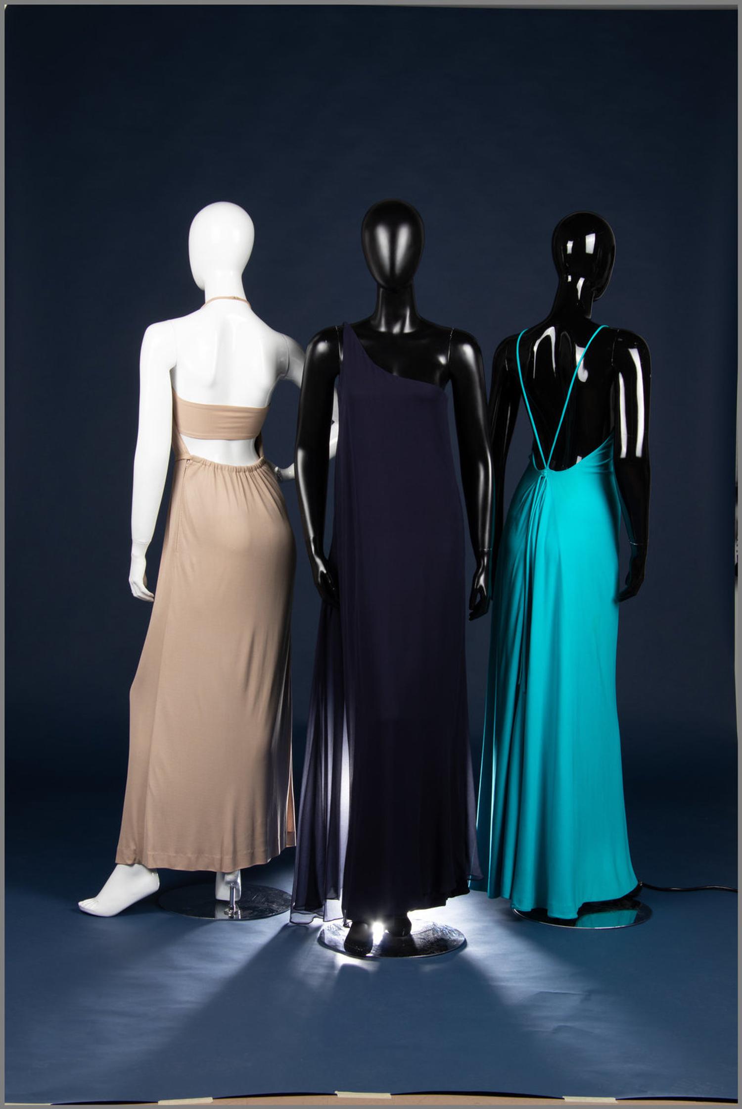 Three Knit Dresses: Two Halston, One Galanos, 1960-70s