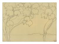 Emile Galle, (French, 1846-1904), Botanical Sketch