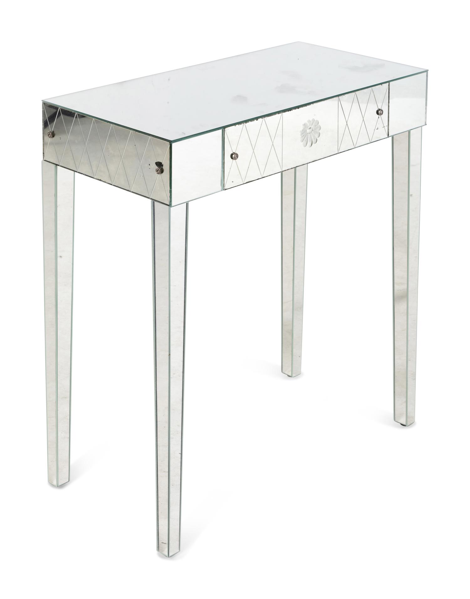 A Mirrored Dressing Table and Stool