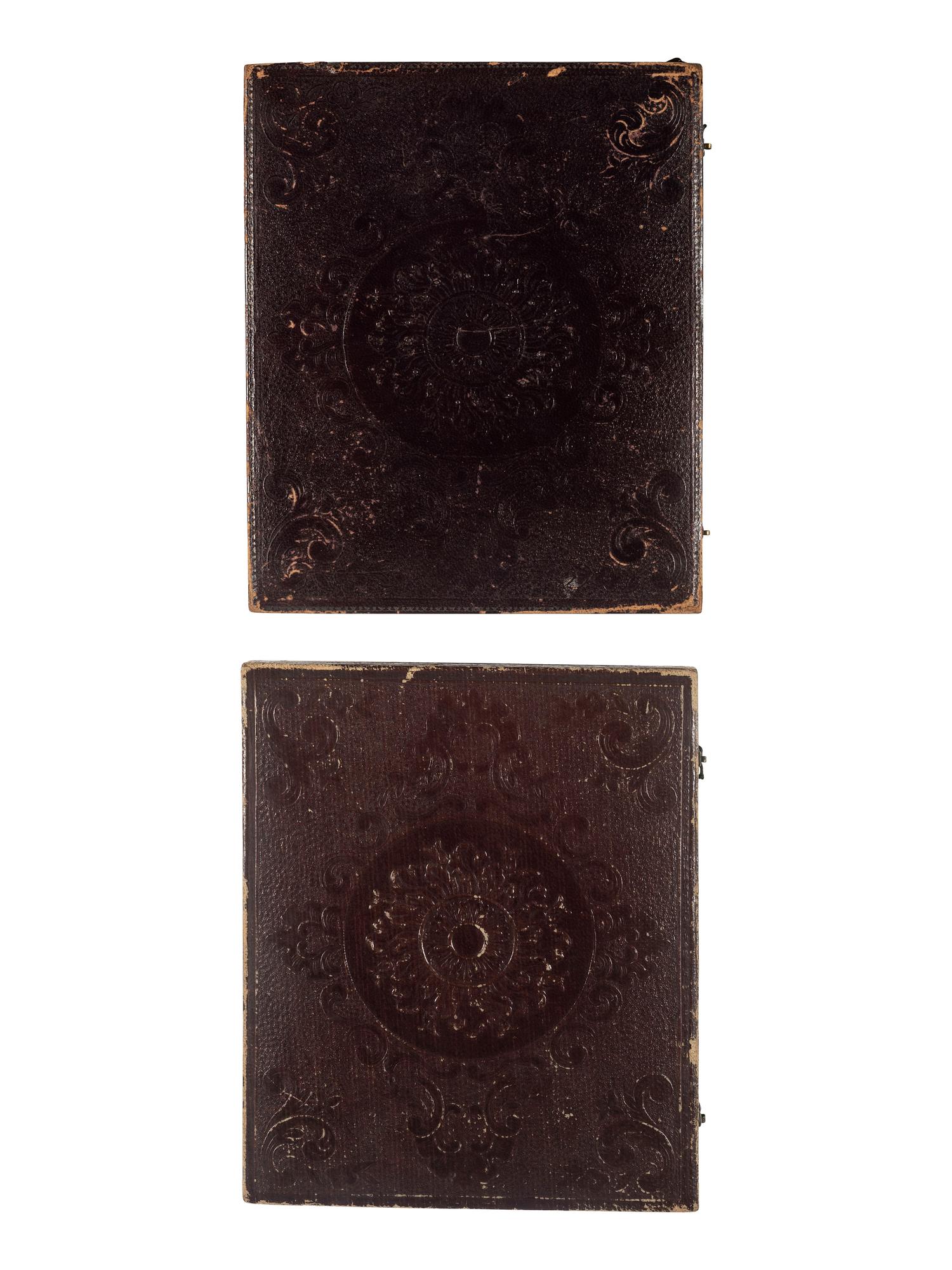 [EARLY PHOTOGRAPHY]. A group of 5 daguerreotypes and ambrotype of painted portraits, including: