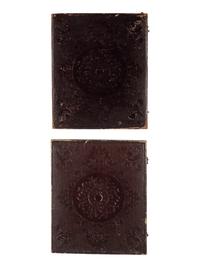 [EARLY PHOTOGRAPHY]. A group of 5 daguerreotypes and ambrotype of painted portraits, including: