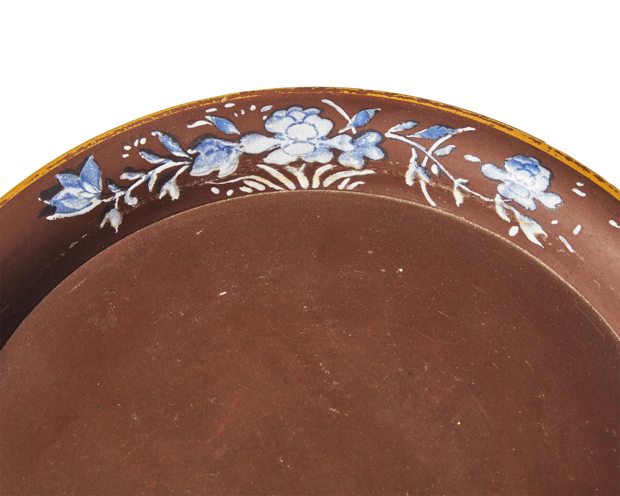 A Wedgwood Redware and Parcel-Gilt Jardinière and Liner