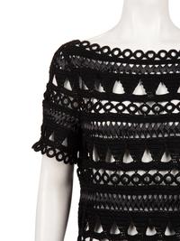Oscar de la Renta Silk Crochet Dress, Resort 2018