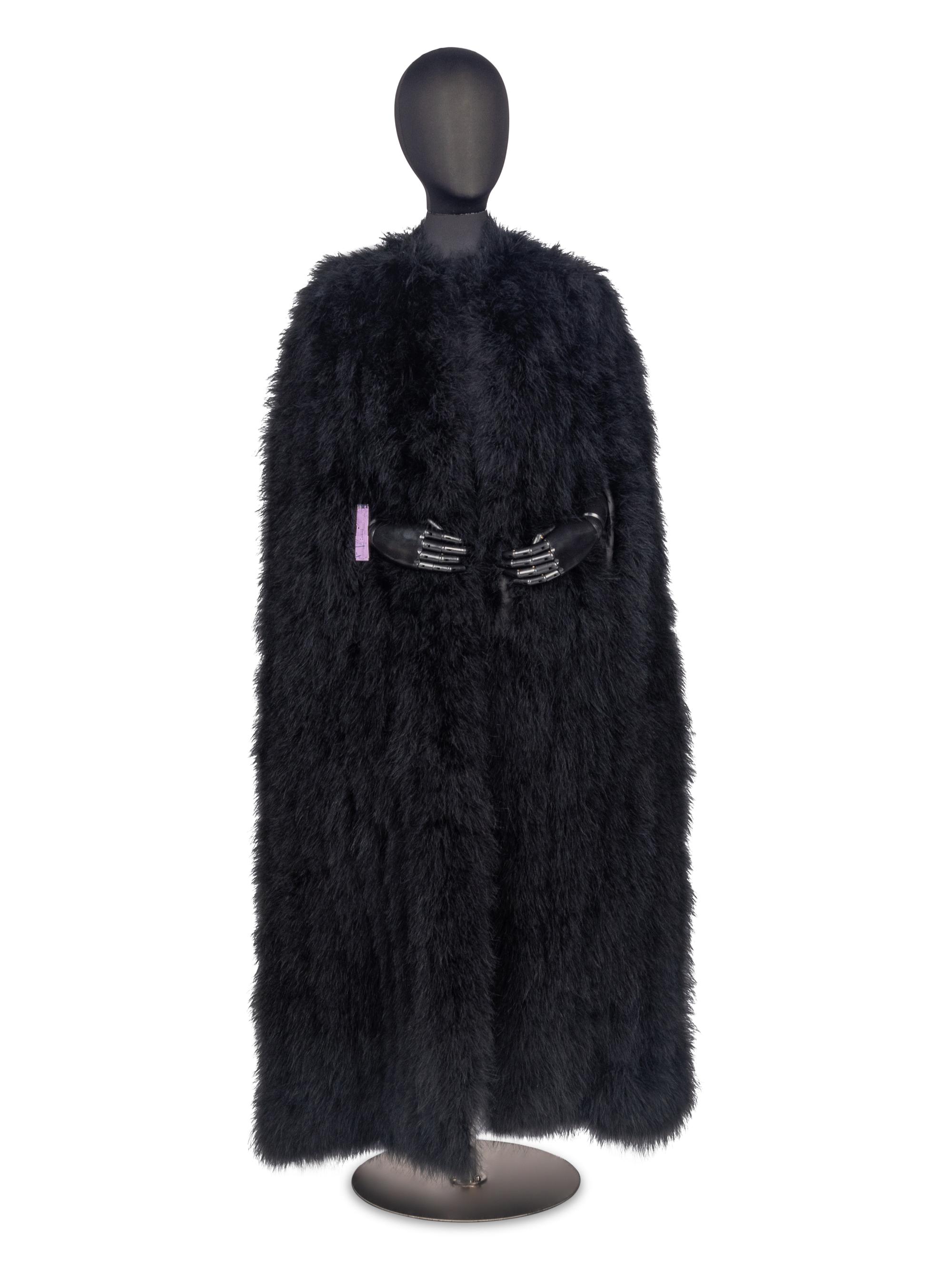 Saint Laurent Rive Gauche Feather Cape