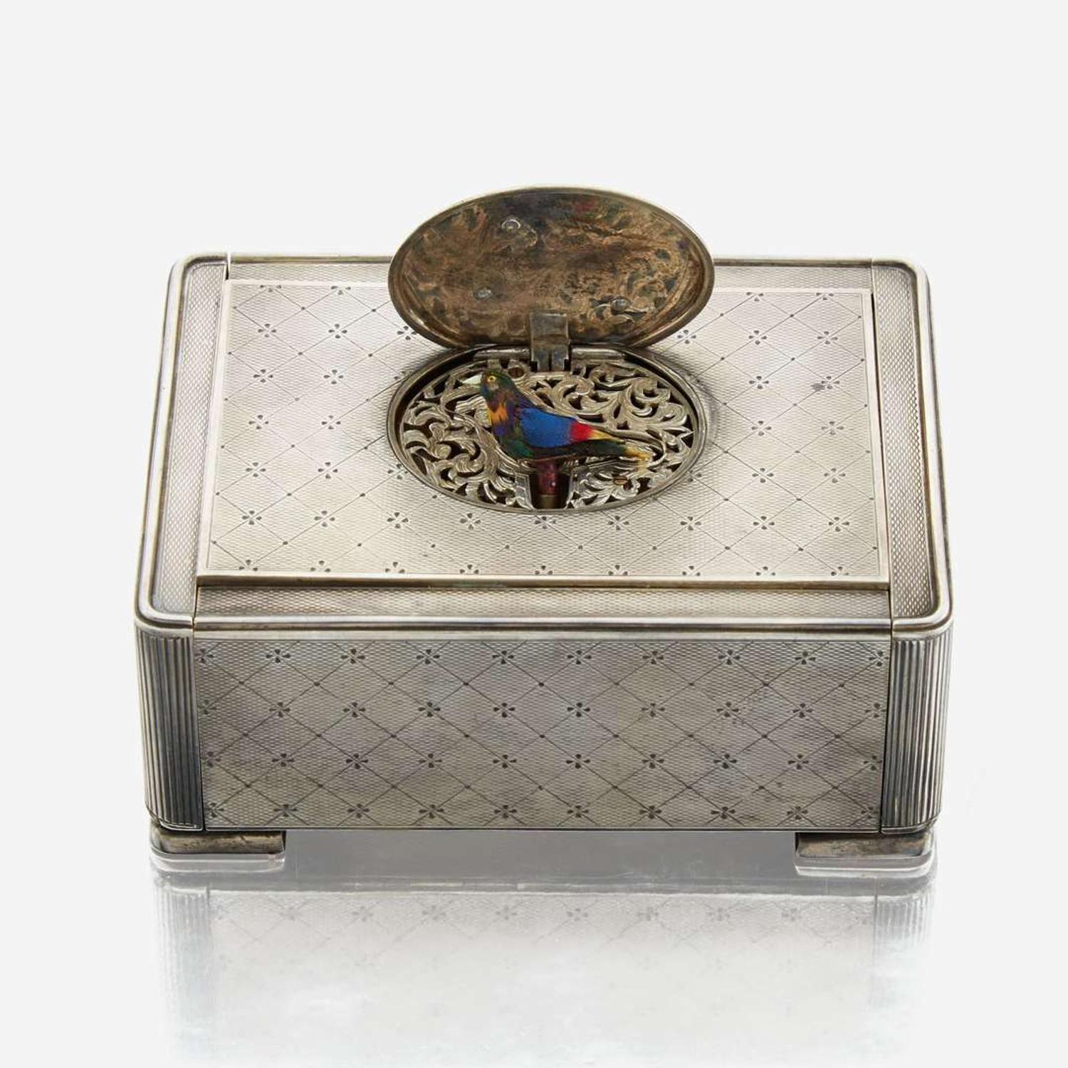 A Singing Bird box cigarette holder, Karl Griesbaum