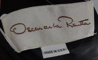 An Oscar de la Renta Black Wool and Velvet Gown, No size.