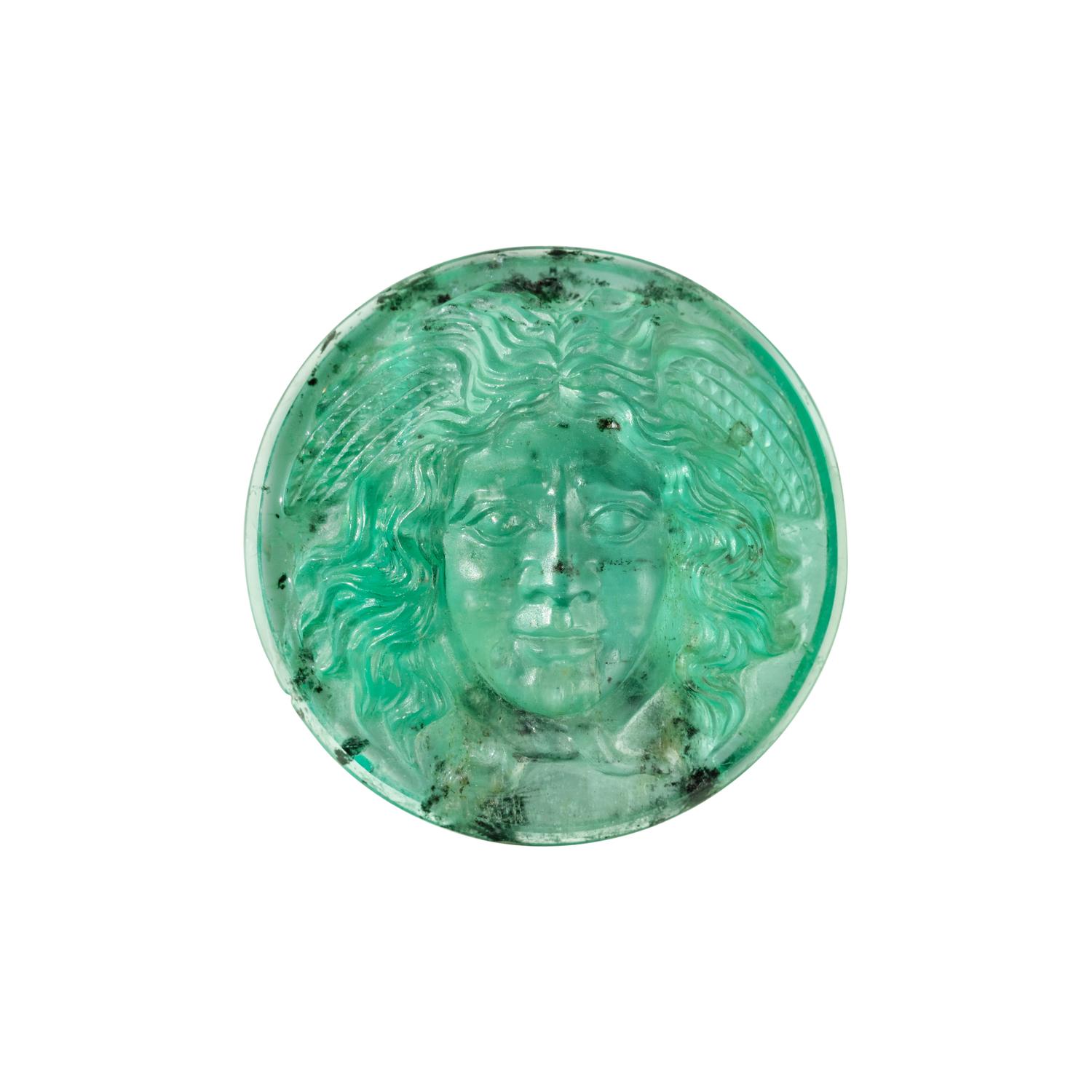 100.31 CARAT CARVED EMERALD CAMEO