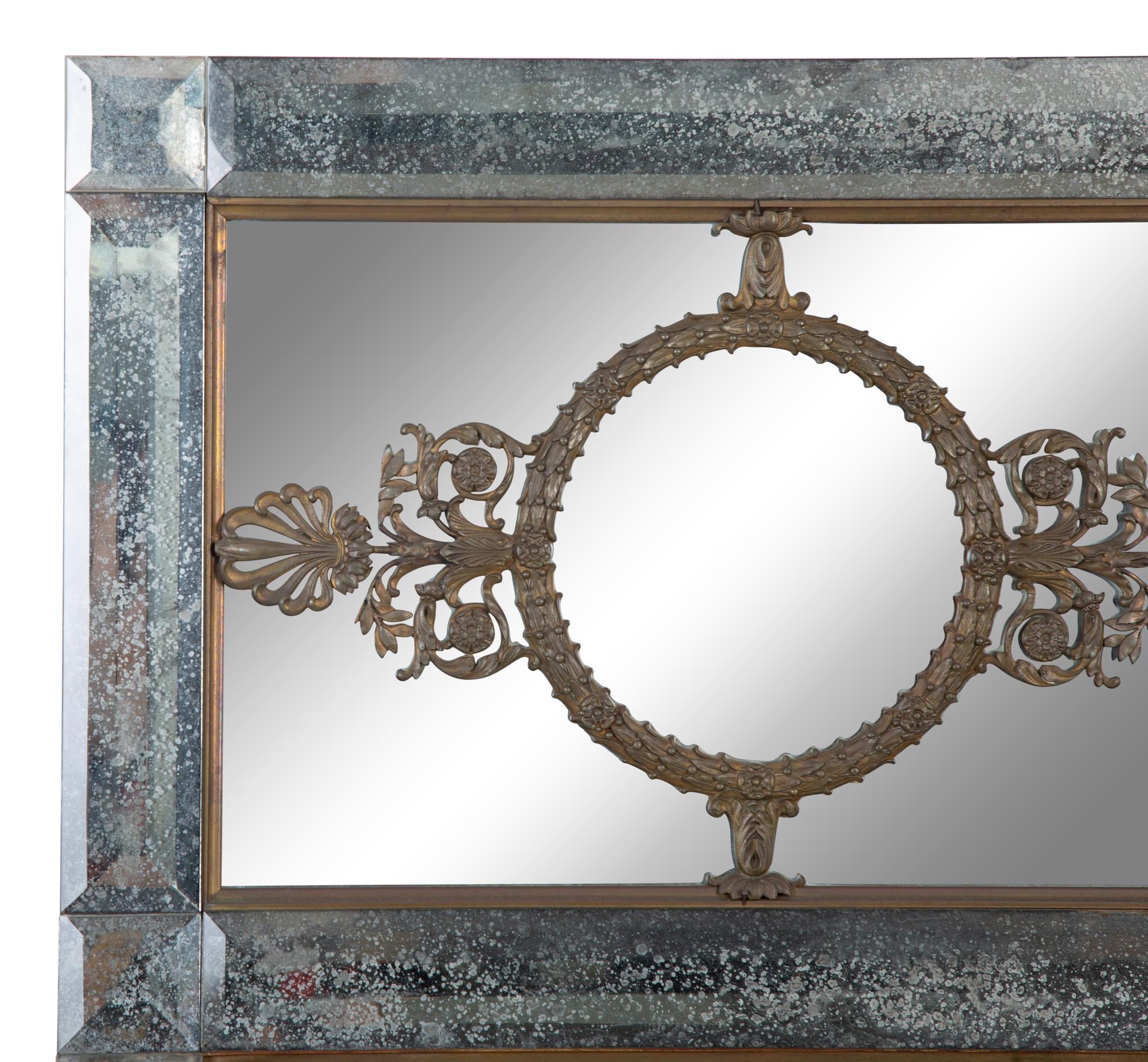 A French Directoire Style Pier Mirror with Bronze Mounts — 19th Century