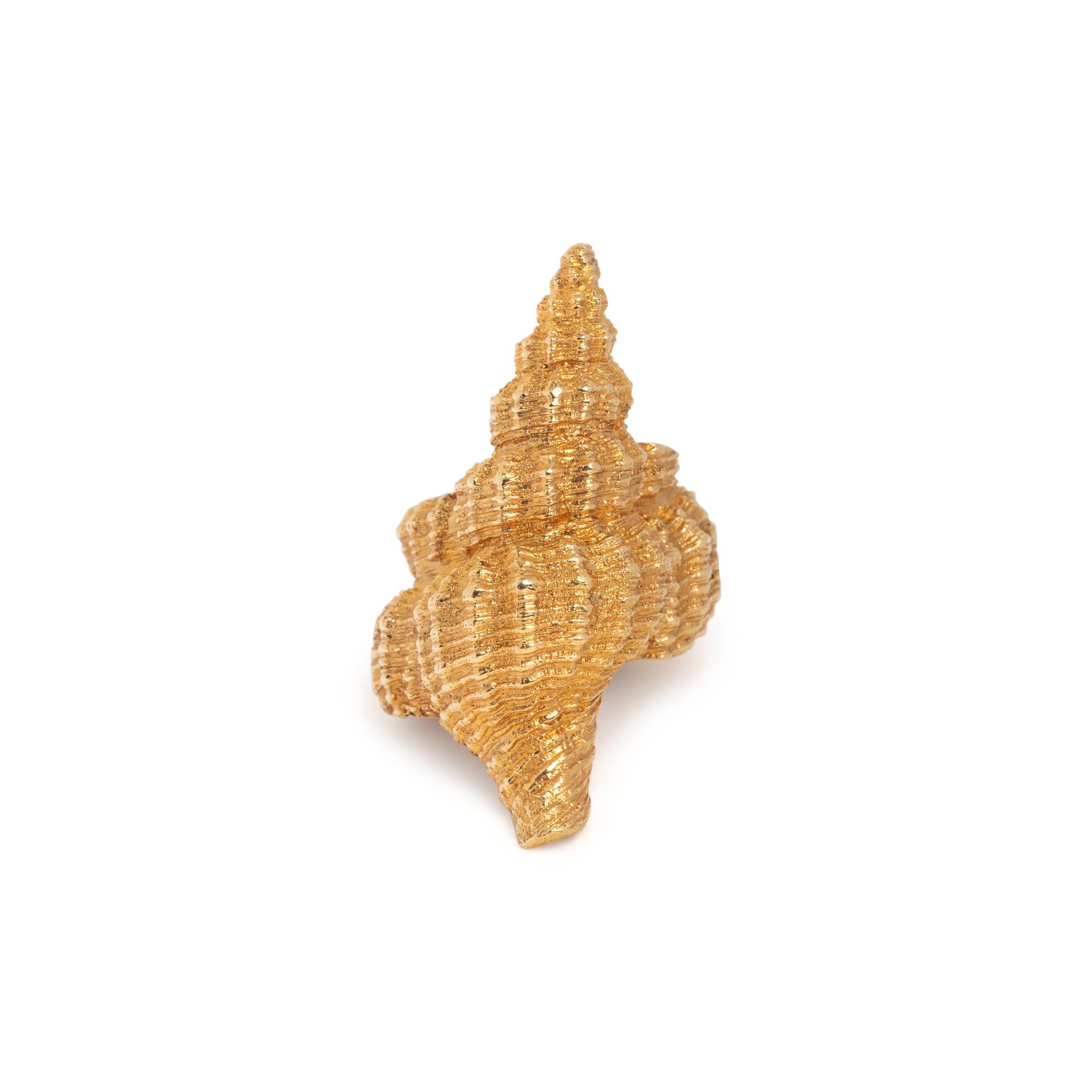 YELLOW GOLD SHELL RING