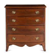 A Federal Style Inlaid Mahogany Bowfront Chest of Drawers