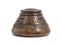 Tiffany Studios, EARLY 20TH CENTURY, an American Indian pattern bronze inkwell, (1183)