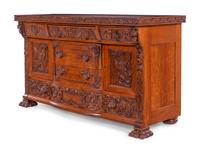 A German Carved Oak Sideboard