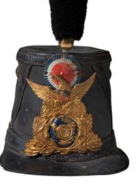 [CIVIL WAR]. U.S. Civil War import Model 1860 French-pattern shako.