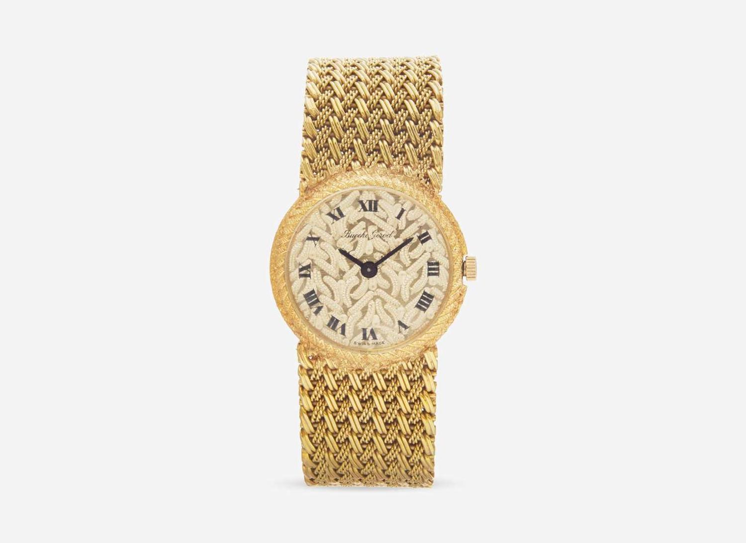 A Ladies 18K Yellow Gold Bueche Girod Watch