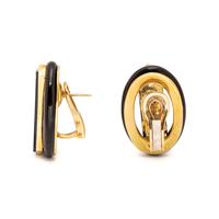 EMIS BEROS, ONYX AND DIAMOND EARRINGS