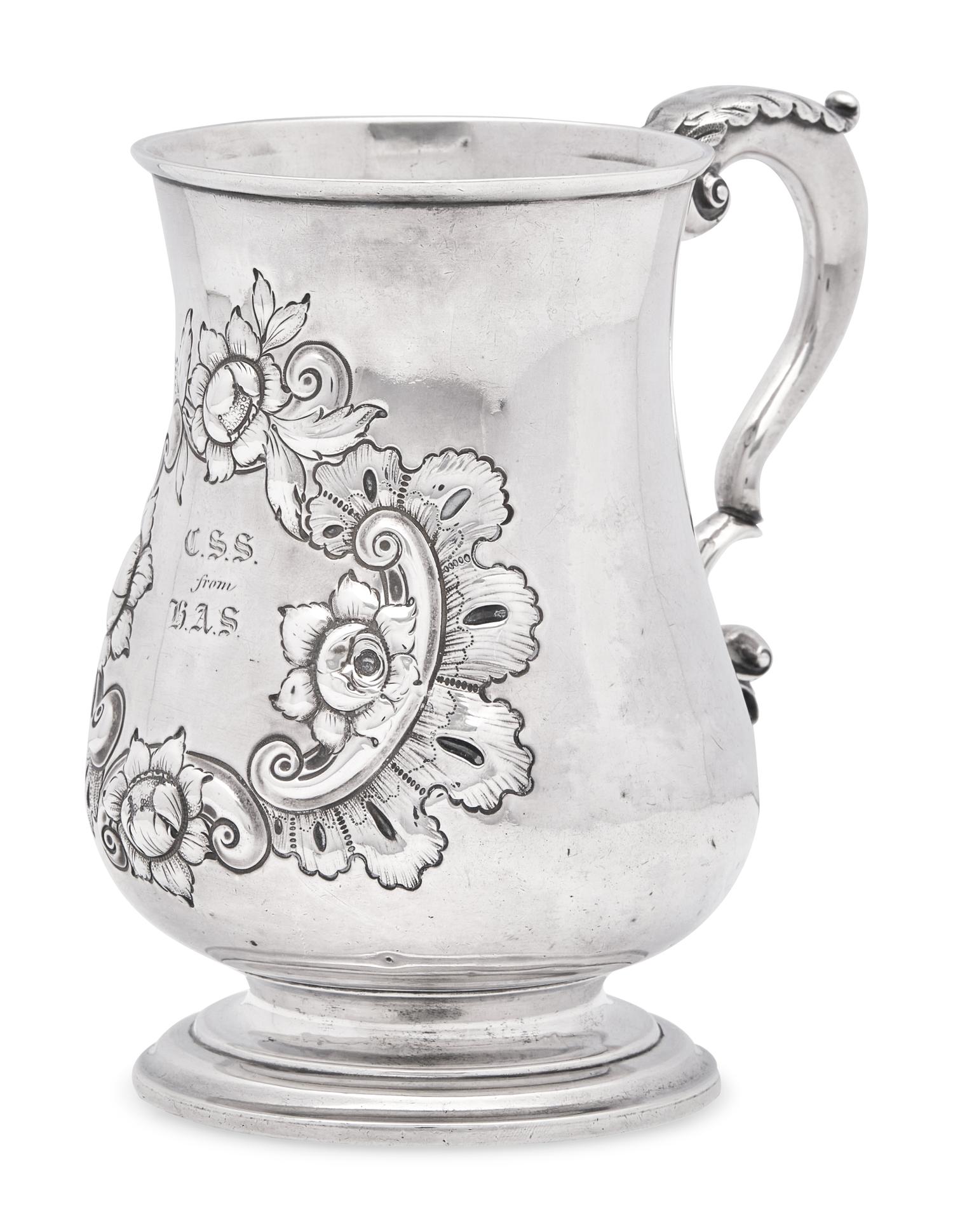 A Silver Cann, Joseph Richardson, Jr. (1752-1831), Philadelphia, PA, Circa 1770