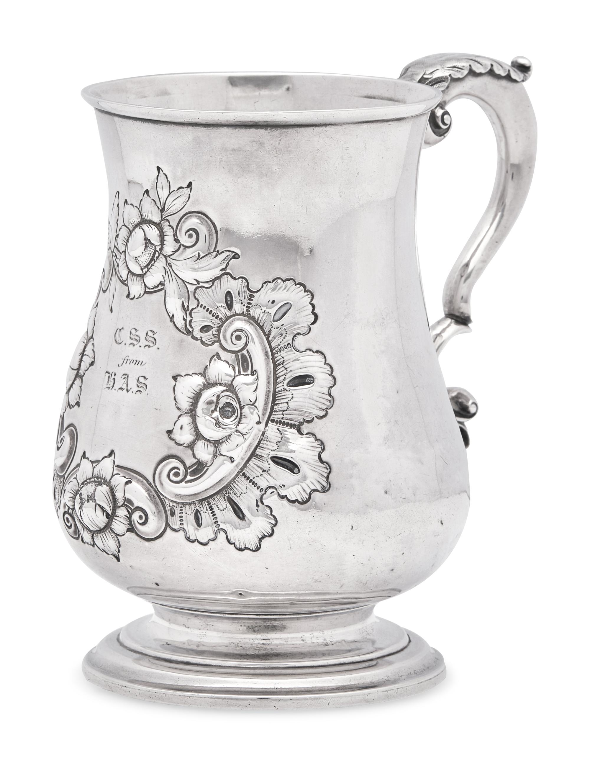 A Silver Cann, Joseph Richardson, Jr. (1752-1831), Philadelphia, PA, Circa 1770