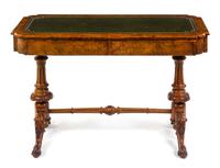 A Victorian Burled Walnut Writing Table