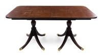 A Regency Style Mahogany Dining Table Height 29 x width 66 x depth 41 inches. — 20TH CENTURY