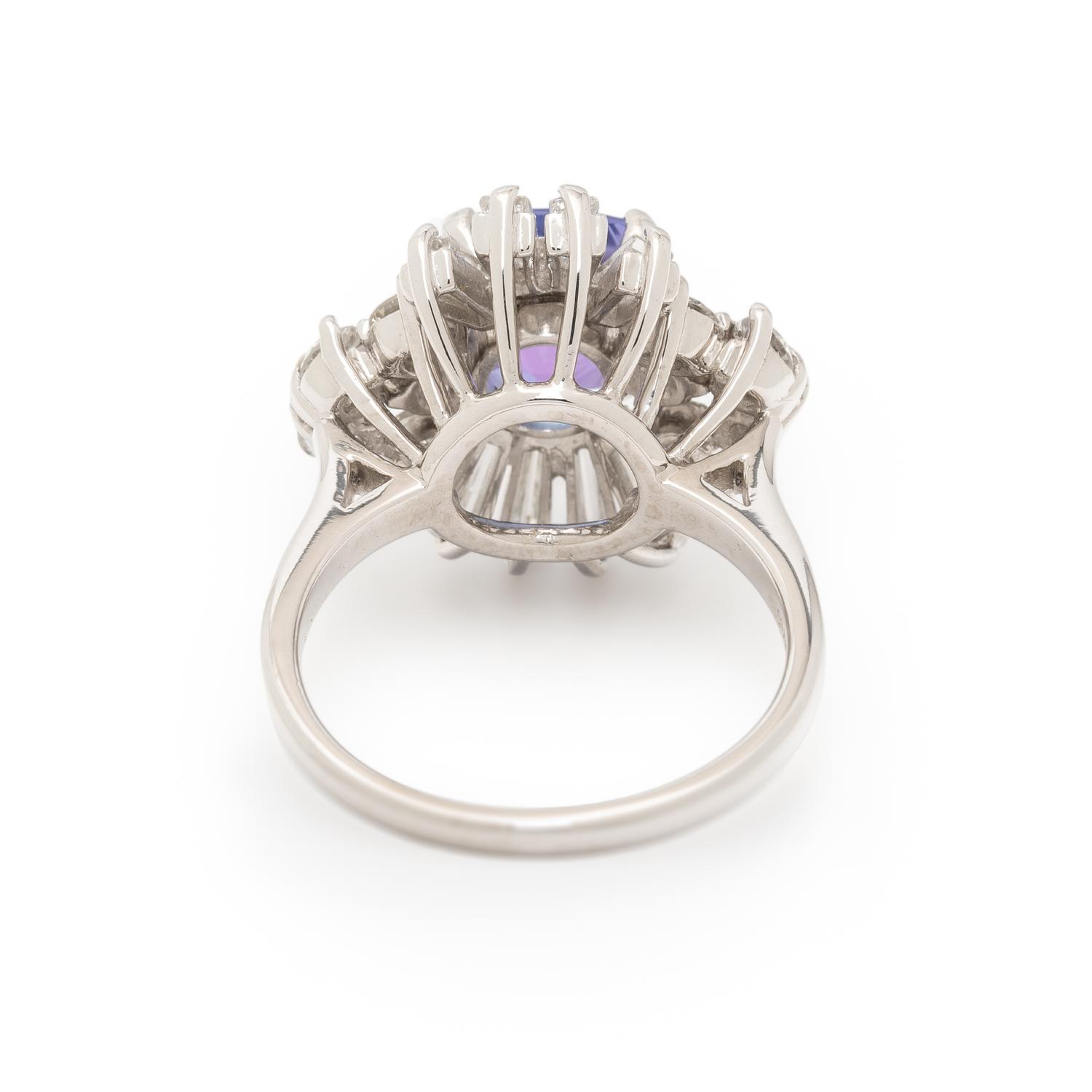 TANZANITE AND DIAMOND RING