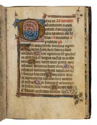 MASTERS OF THE GOLD SCROLLS (active Bruges, c. 1415-1450) Book of Hours, Use of Rome, in Latin and French, illuminated manuscript on parchment [Southern Netherlands, probably Bruges, c. 1420–1430]