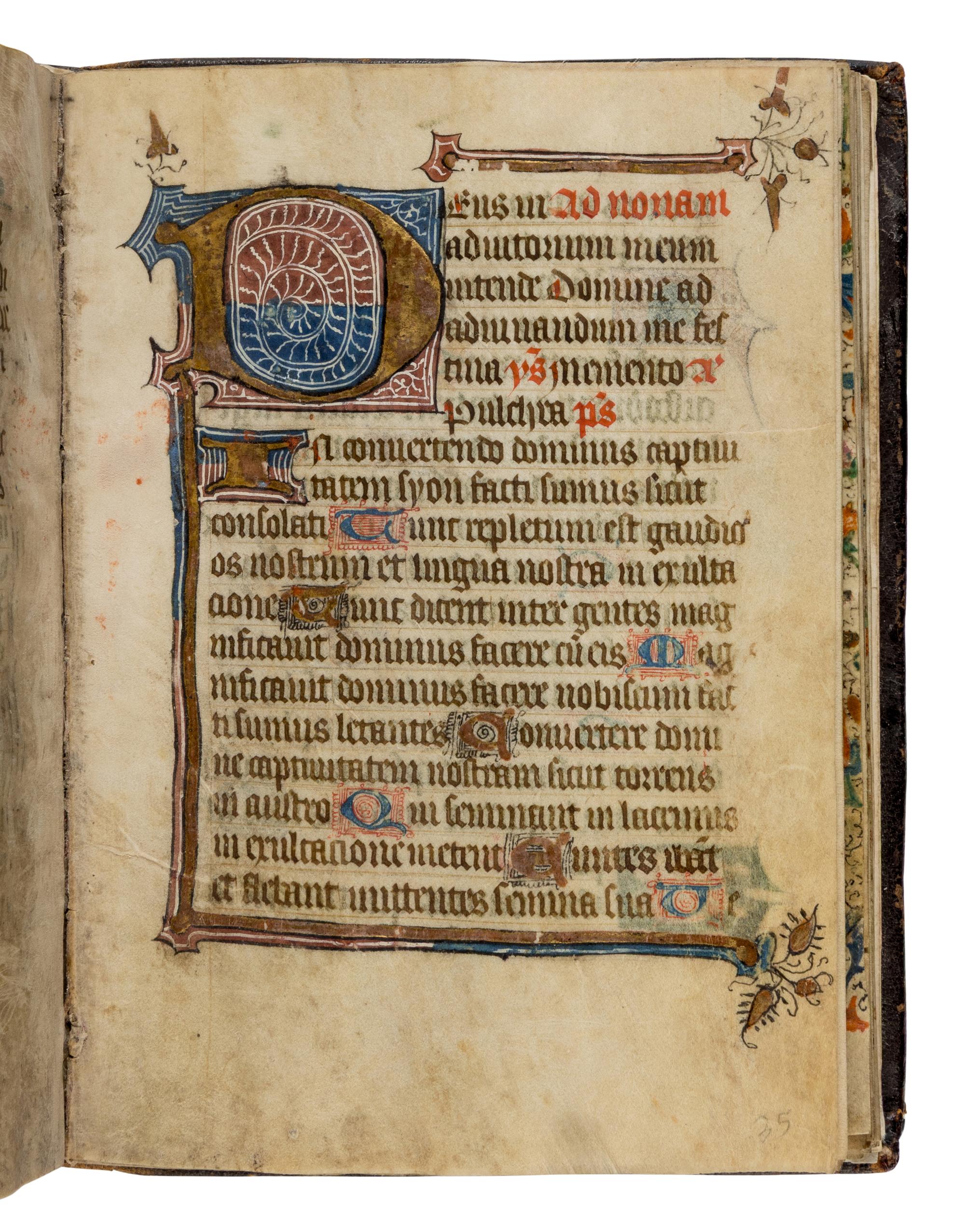 MASTERS OF THE GOLD SCROLLS (active Bruges, c. 1415-1450) Book of Hours, Use of Rome, in Latin and French, illuminated manuscript on parchment [Southern Netherlands, probably Bruges, c. 1420–1430]